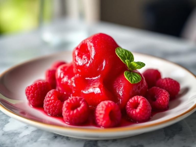 Raspberry sorbet