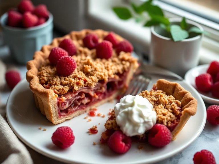 Raspberry Streusel Pie