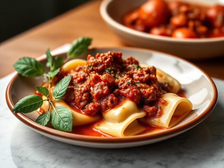 Ravioli con Sugo di Carne