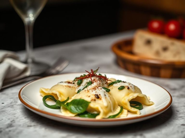 Ravioli di Ricotta e Spinaci