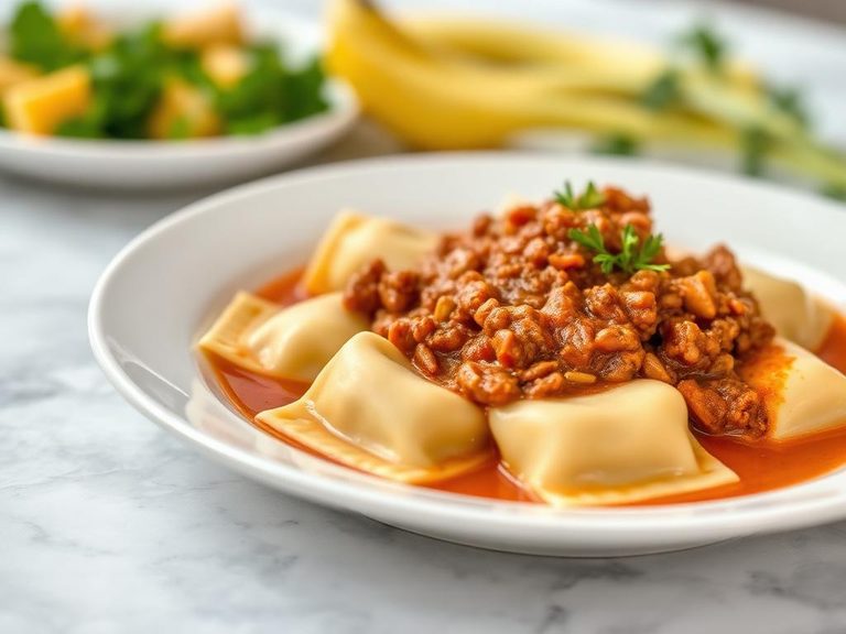Ravioli in Brodo with Meat Sauce