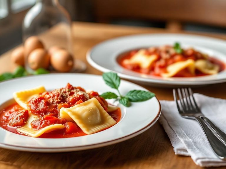 Ravioli in Tomato Sauce