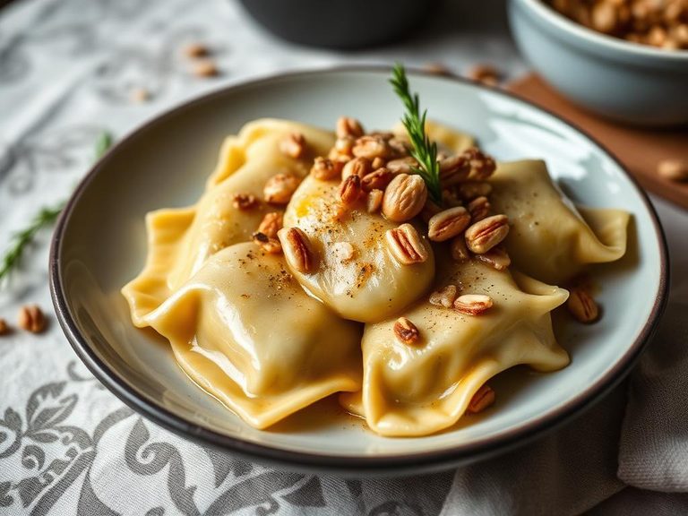 Ravioli with Brown Butter and Pine Nuts