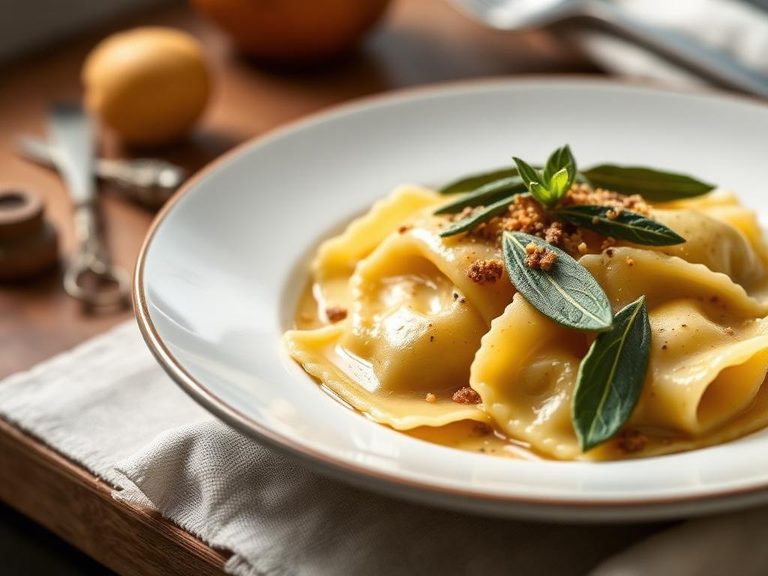 Ravioli with Brown Butter and Sage