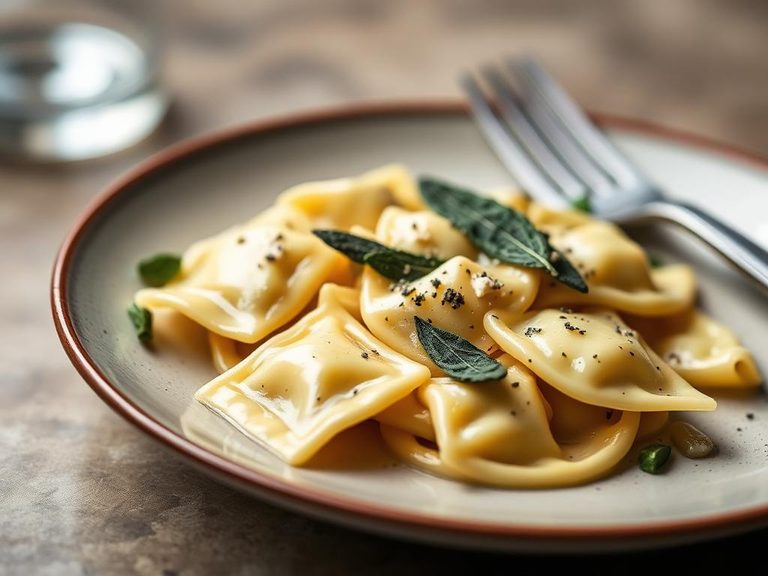 Ravioli with Butter and Sage