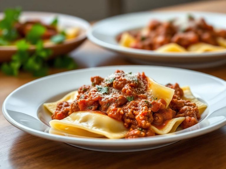Ravioli with Meat Sauce