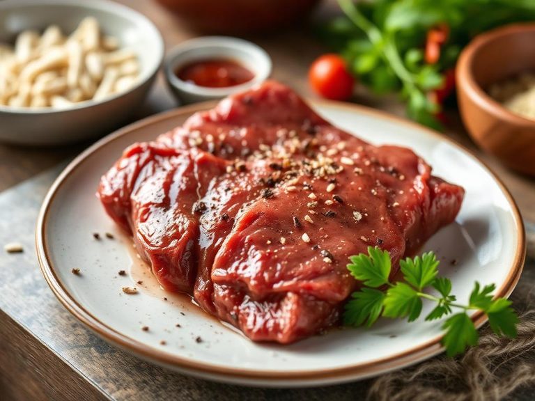 Raw liver with traditional seasonings
