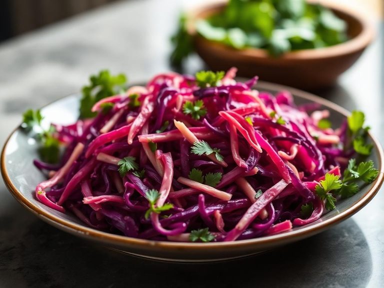 Red cabbage slaw