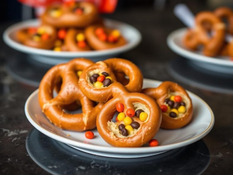 Reese's Pieces Stuffed Pretzels