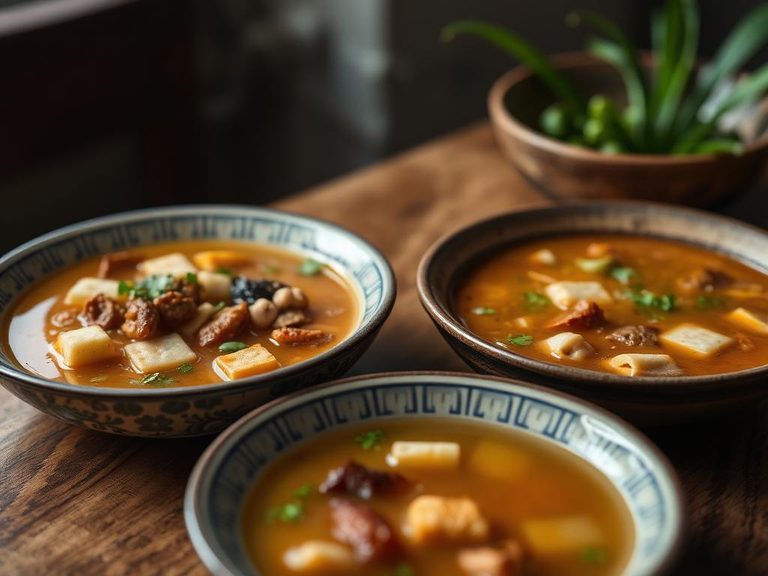 Rehydrated in soups and broths