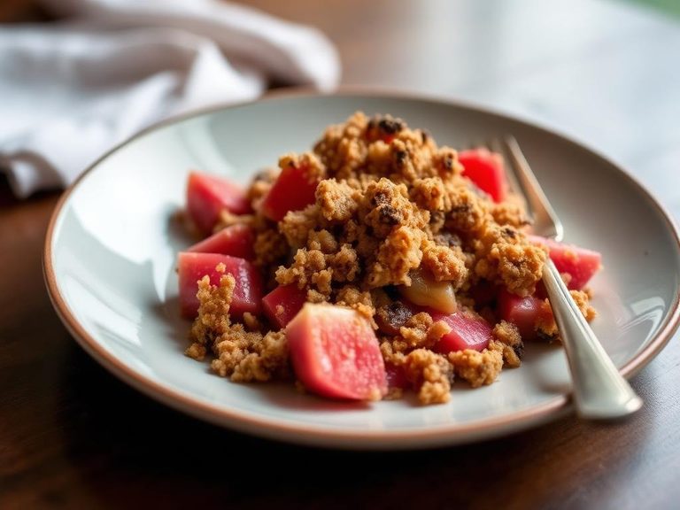 Rhubarb Crumble or Crisp
