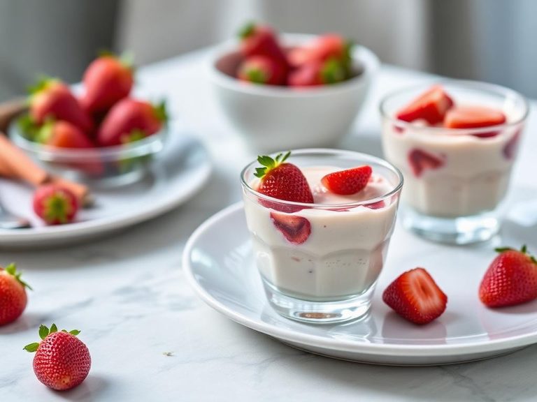 Rhubarb-strawberry fool