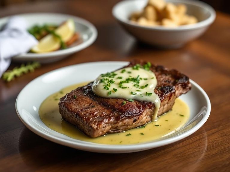 Ribeye with Garlic Herb Butter