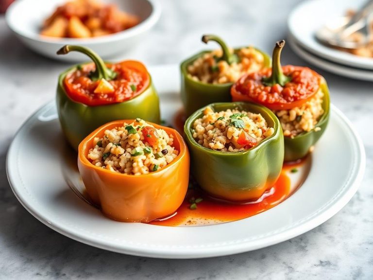 Rice-A-Roni Stuffed Bell Peppers