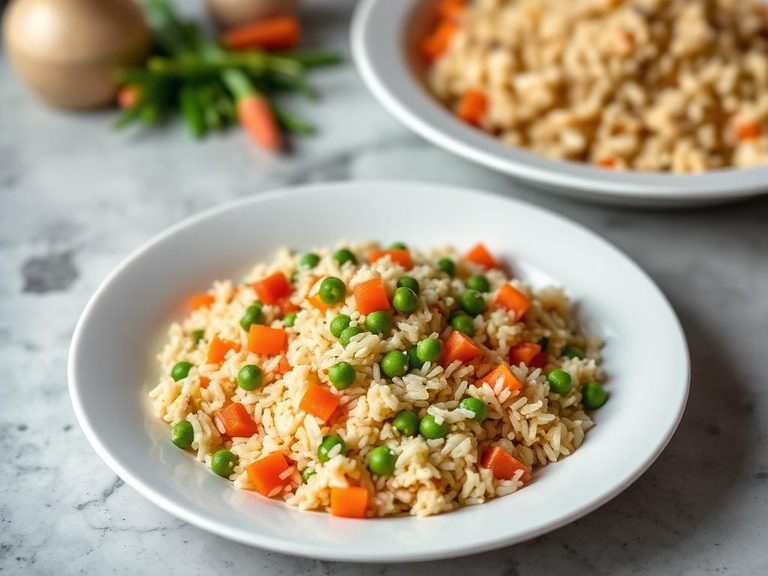 Rice Pilaf with Peas and Carrots