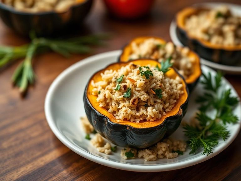 Rice-Stuffed Acorn Squash