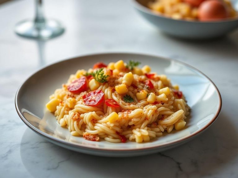 Risotto alla Milanese with Corn
