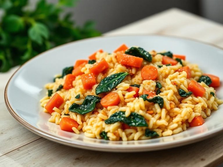 Risotto with Carrots and Spinach