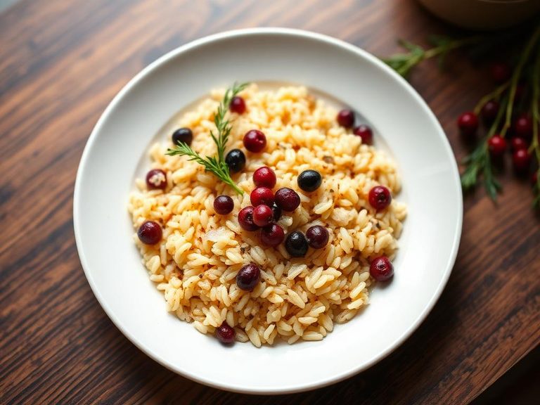 Risotto with rye berries