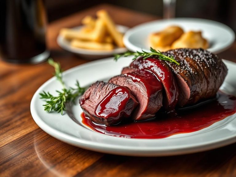 Roast Beef Tenderloin with Red Wine Sauce