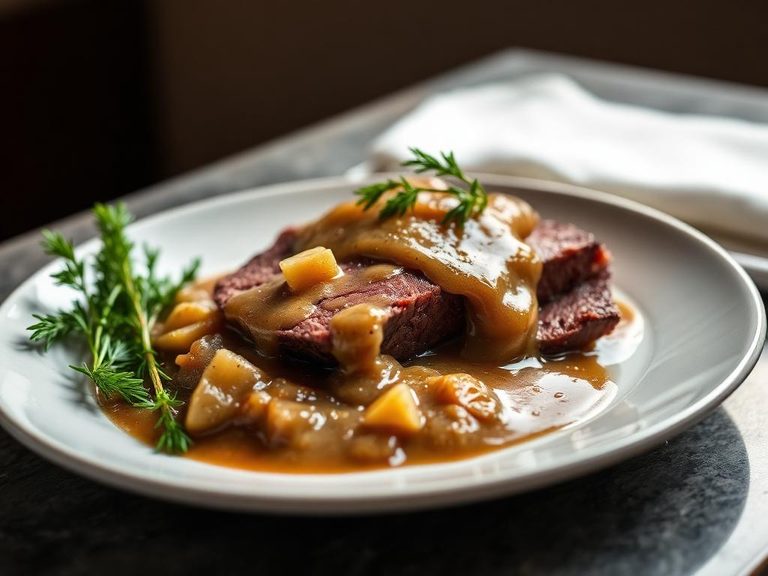 Roast Beef with Onion Gravy