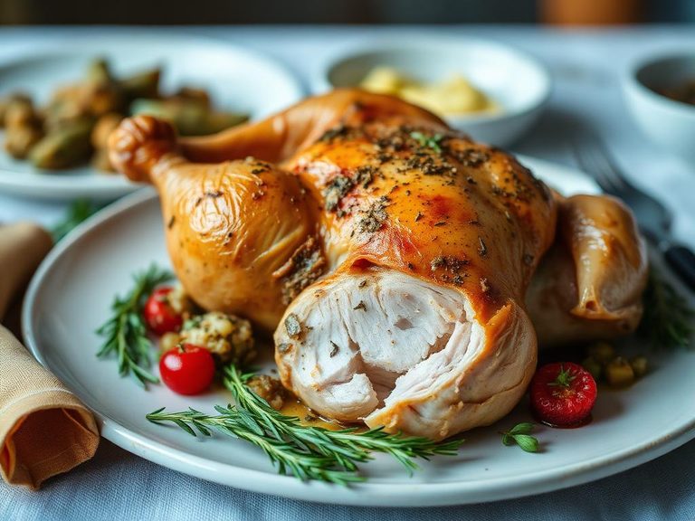 Roast Chicken with Herb Stuffing