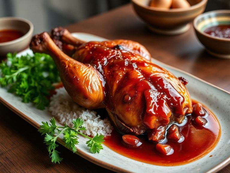 Roast Goose with Plum Sauce
