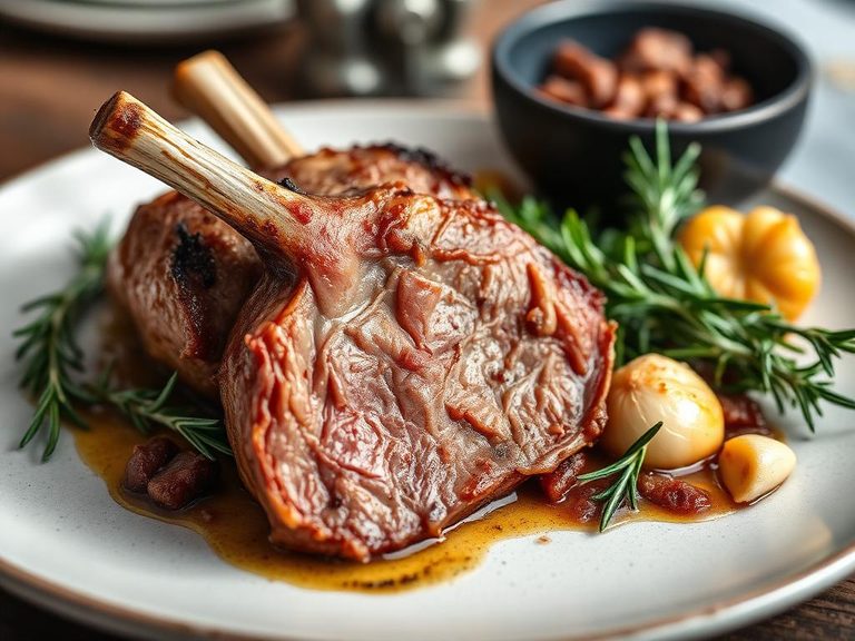 Roast lamb with rosemary and garlic