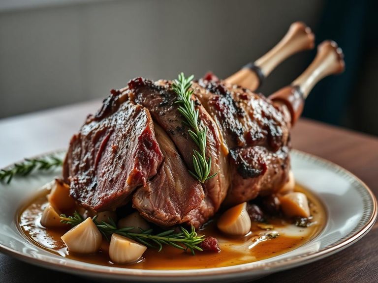 Roast Leg of Lamb with Garlic and Rosemary