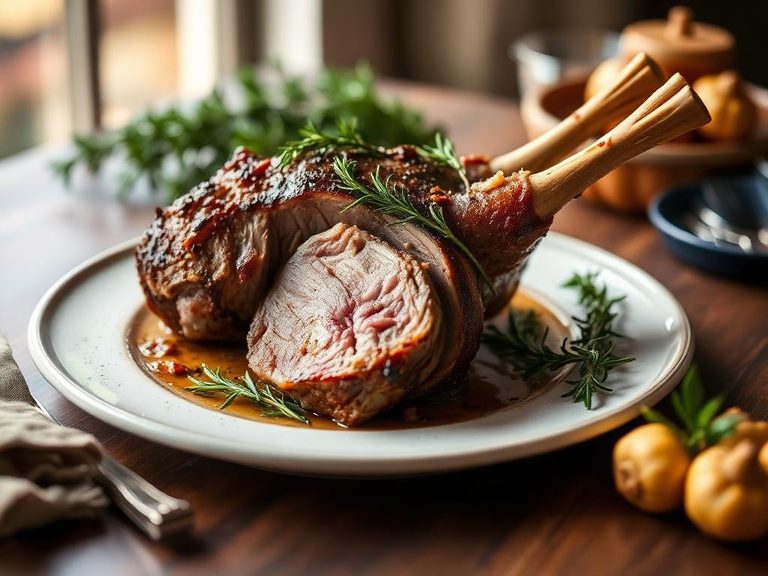 Roast Leg of Lamb with Rosemary and Garlic