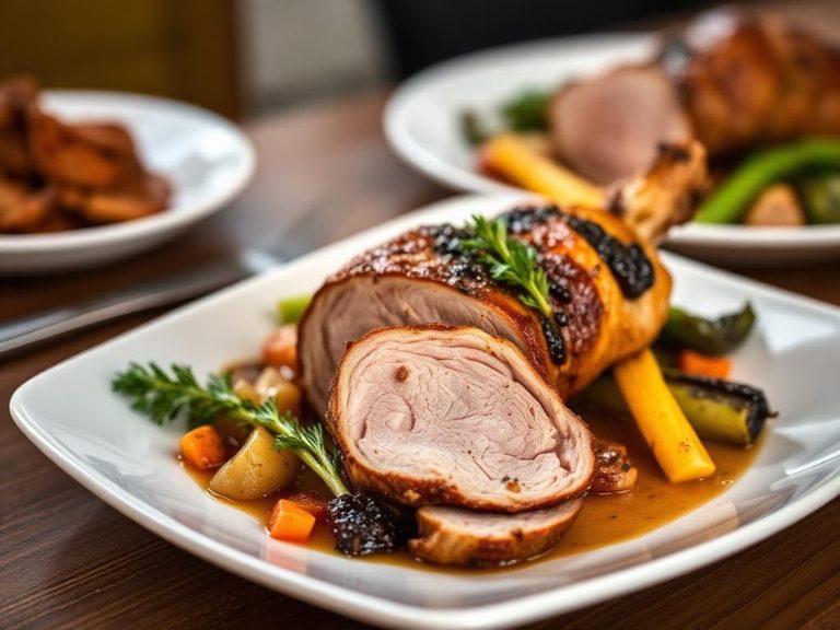 Roast pork dinner