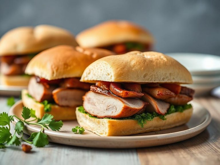 Roast pork loin sandwiches