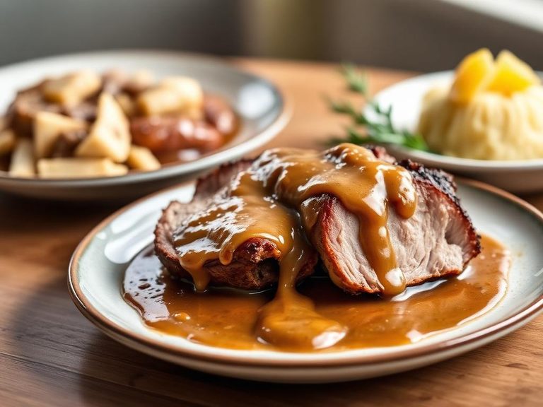 Roast Pork with Gravy