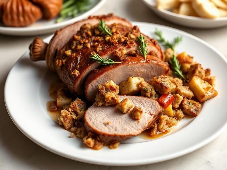 Roast Pork with Sage Stuffing