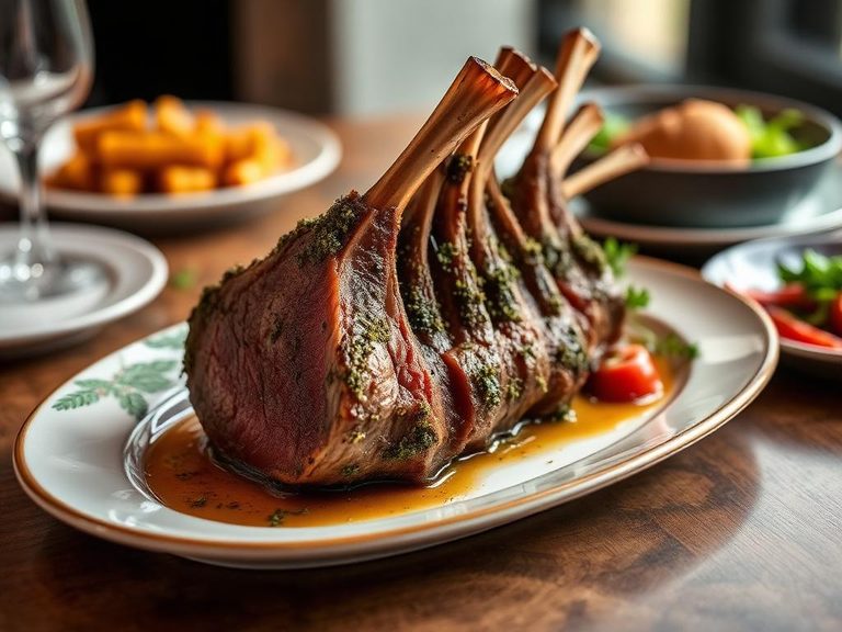Roast Rack of Lamb with Herb Crust