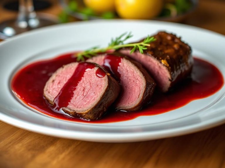 Roast Tenderloin with Red Wine Reduction