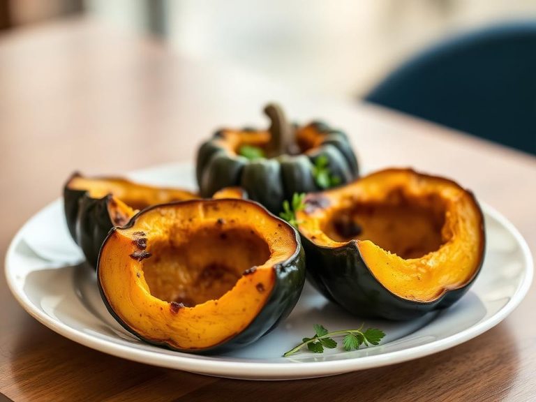 Roasted acorn squash halves
