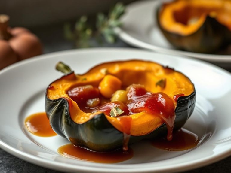 Roasted Acorn Squash with Brown Sugar Glaze