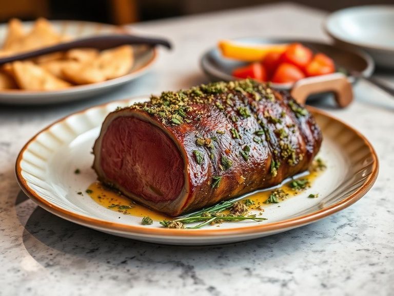 Roasted Antelope Loin with Herb Crust