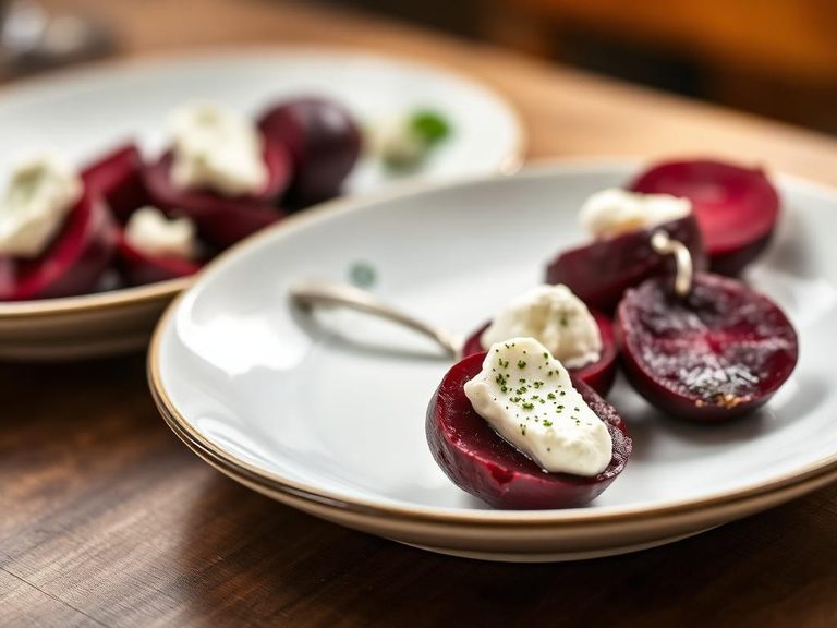 Roasted Baby Beets with Goat Cheese
