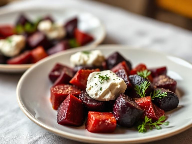 Roasted Beets with Goat Cheese