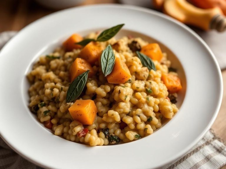Roasted Butternut Squash and Sage Risotto