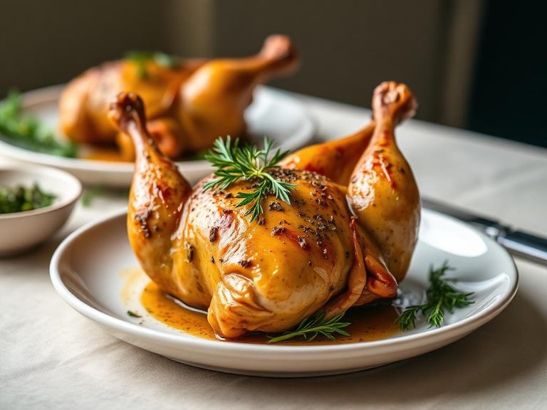 Roasted Cornish Game Hen with Herbs