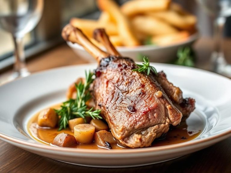 Roasted lamb with rosemary