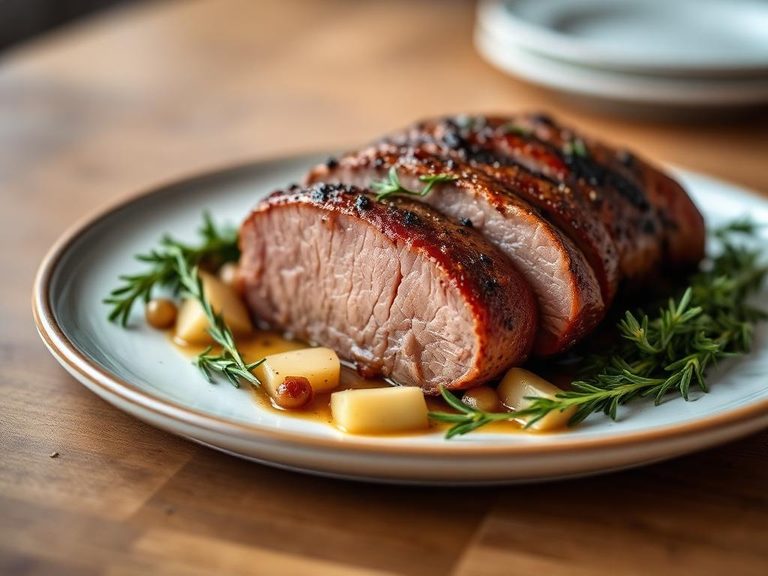 Roasted Loin with Garlic and Thyme