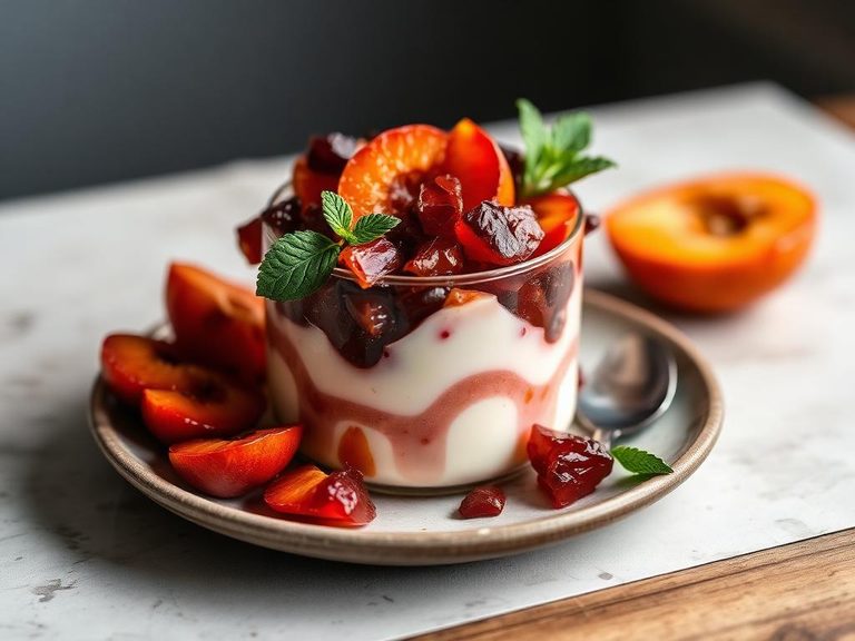 Roasted Nectarine Yogurt Parfait