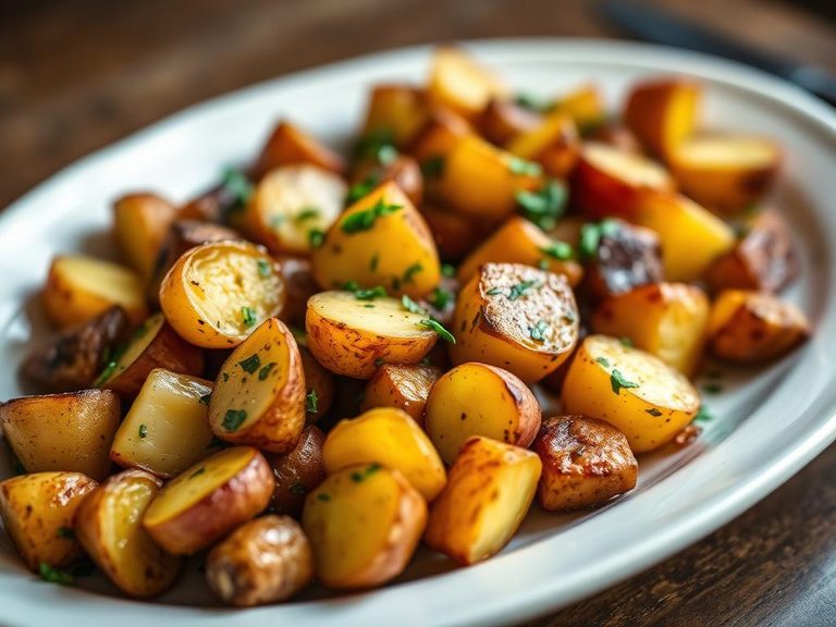 Roasted potatoes with herbs