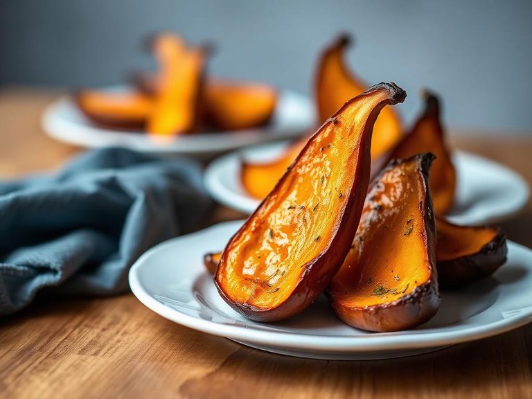 Roasted pumpkin wedges