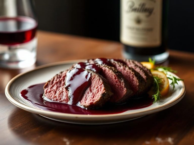Roasted Tenderloin with Red Wine Reduction