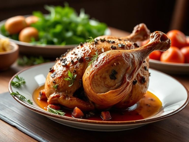 Roasted turkey tail with herbs